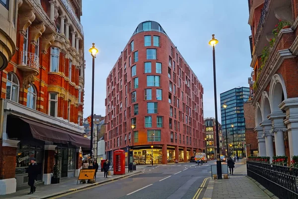 Londen Verenigd Koninkrijk Februari 2022 Uitzicht Mooie Huizen Straten Van — Stockfoto