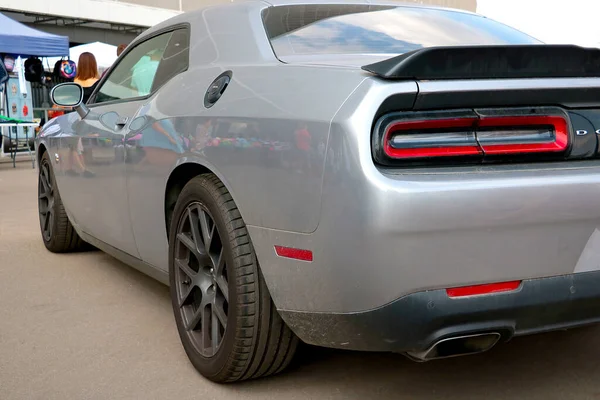 Wroclaw, Polonya, 22 Ağustos 2021 Gri kaslı Dodge Charger