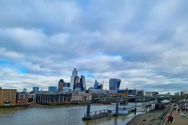 2022年2月7日 英国伦敦 伦敦大型高层建筑景观 — 图库照片