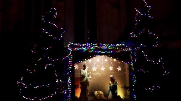 Wroclaw Polonya Aralık 2021 Noel Illüstrasyonu Noel Yaklaşıyor Kutsal Bayram — Stok video