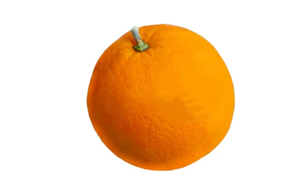 Délicieux Fruit Orange Est Une Orange Sur Fond Blanc Est — Photo