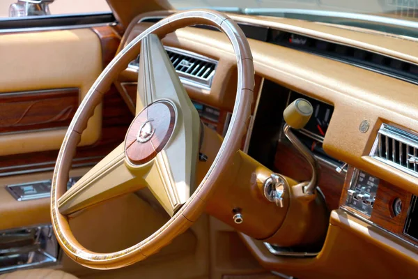 Wroclaw Poland August 2022 Beautiful Interior Old Car Chrysler — Foto Stock