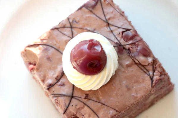 Delicious Chocolate Dessert Cherries Sweets — Stock Fotó