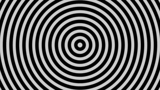 Moving Black White Spiral Spiral Tunnel Hypnosis Circle — Vídeo de Stock