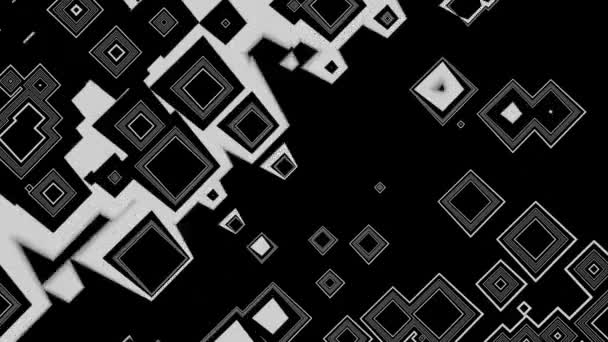 Video Abstract Black White Optical Illusion Black White Metallic Background — Vídeo de stock