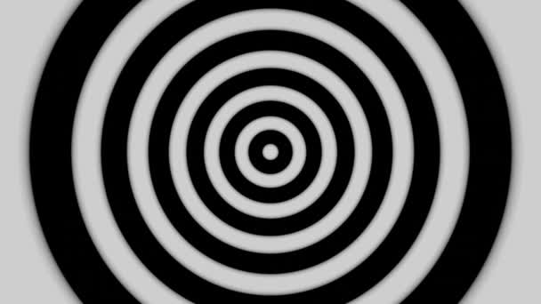 Black White Abstraction Sticky Circles Change Positions — Video Stock
