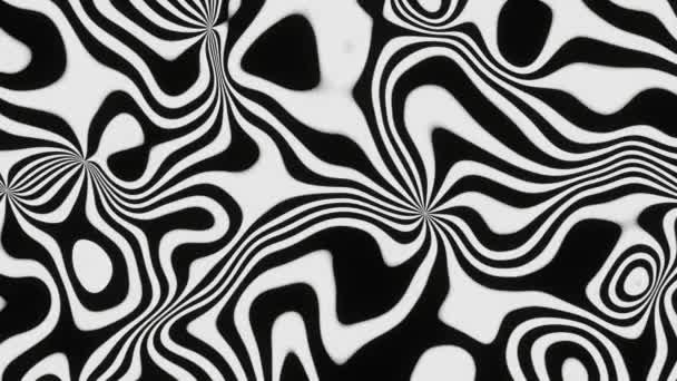 Abstract Background Current Structure Black White Surface — Wideo stockowe