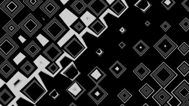 Black White Squares Black Surface Animation Changing Surface Structure Sticky — Stok video