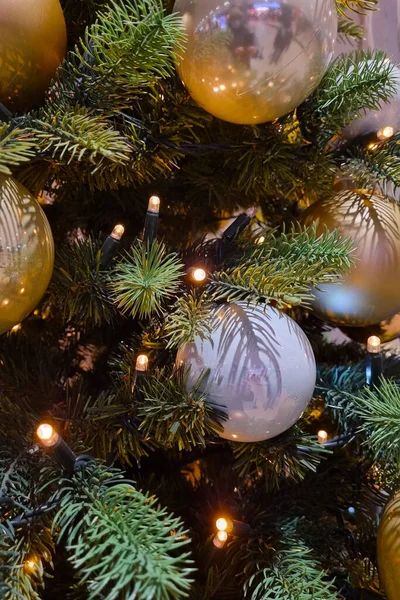 Christmas Lights Decorations Christmas Tree — Stock fotografie