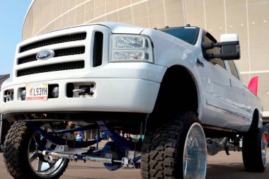 Wroclaw, Poland, August 22, 2021 big and tall Ford