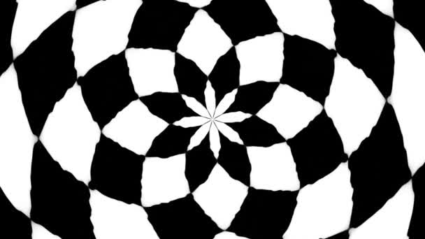Black White Animation Rotation Hypnosis Background Advertising Swirling Background Abstract — ストック動画