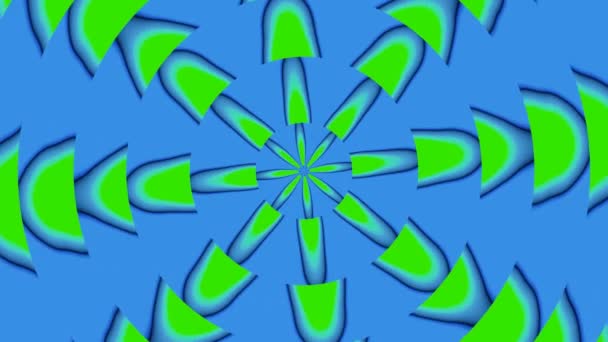 Blue Green Looping Animation Hypnosis Animation Background — Vídeo de Stock