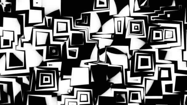 Black Gray Abstraction Animated Video Hypnosis Render — ストック動画