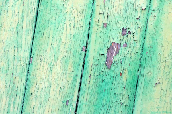 Peeling Old Paint Wooden Fence — Stock Photo, Image