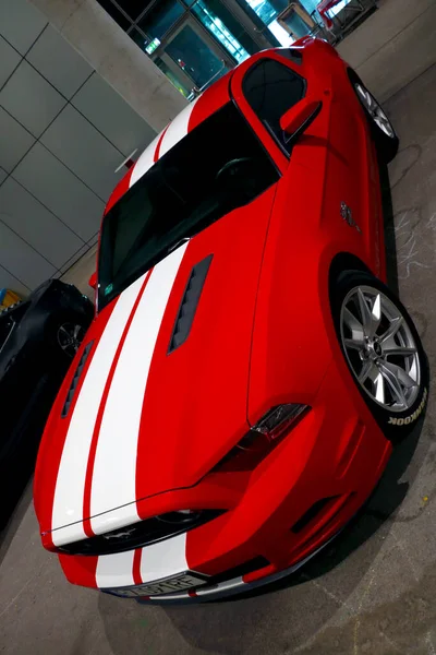 Wroclaw Poland August 2021 See Red White Strong Sporty Ford — 스톡 사진