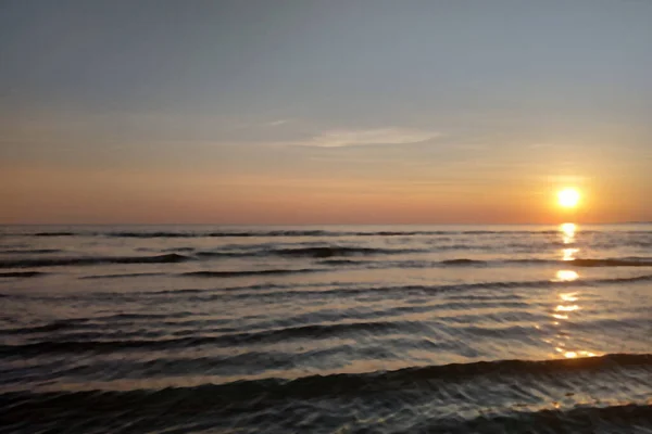 Schöner Malerischer Sonnenuntergang Meer Oder Meer — Stockfoto