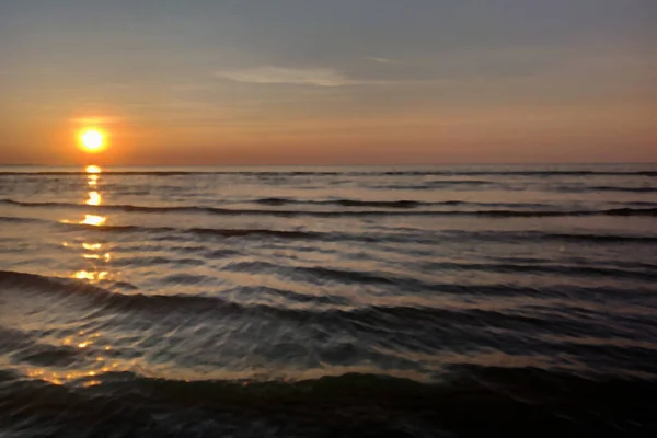 Unscharfer Hintergrund Unscharf Malerischer Sonnenuntergang Meer — Stockfoto