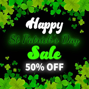 St. Patrick 'in günlük sosyal medya satışı broşür tasarımı