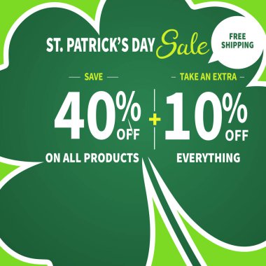 Aziz Patrick 'in indirimli indirimli sosyal medya broşür tasarımı