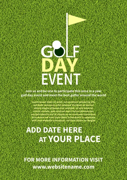 Golf turnuvası davetiyesi poster ilanı sosyal medya şablon tasarımı