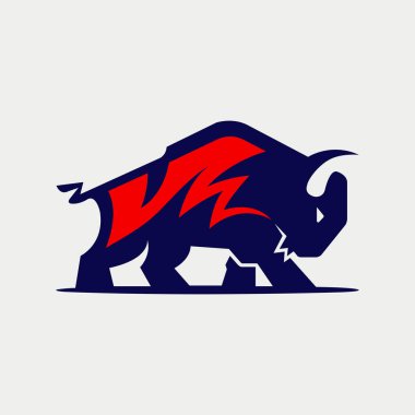 yaratıcı bizon logo şablonu tasarımı