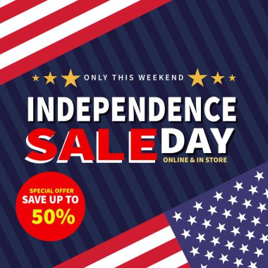 Bağımsızlık Günü indirimli poster afişi sosyal medya post tasarımı