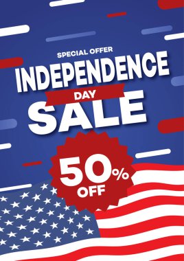 independence day sale discount flyer poster or social media post design