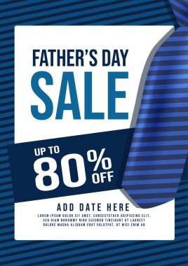 Babalar Günü indirimli poster afişi sosyal medya şablon tasarımı