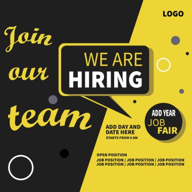 We are hiring social media post flyer poster template design