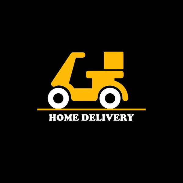 Home Delivery Logo Poster Flyer Social Media Post Template Design — стоковый вектор