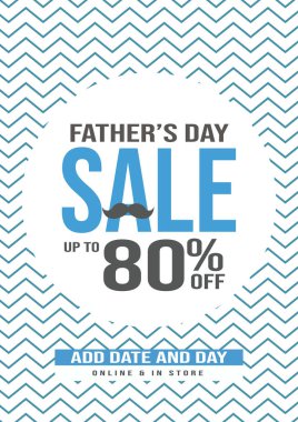 Babalar Günü indirimli poster afişi sosyal medya postası tasarımı