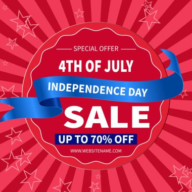 Bağımsızlık Günü indirimli poster ilanı veya sosyal medya postası tasarımı