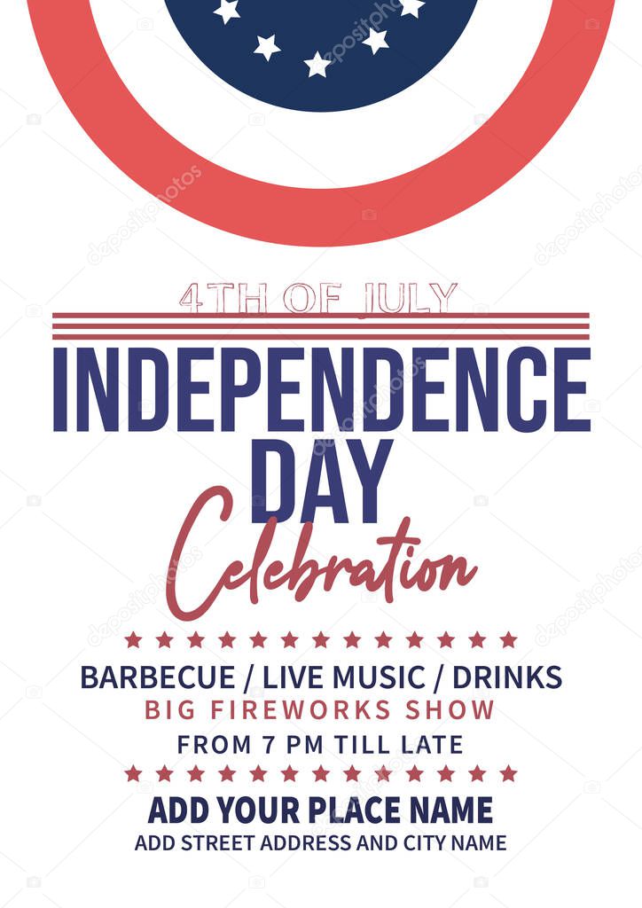 independence day celebration party social media post poster or flyer design
