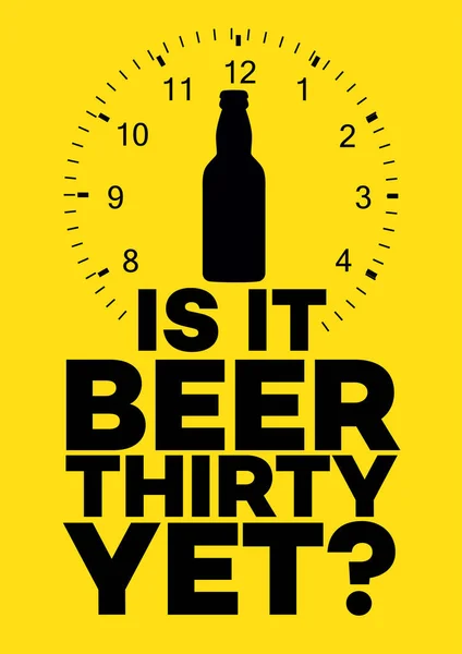 是啤酒 三十岁的海报 社交媒体的帖子还是T恤的设计 — 图库矢量图片