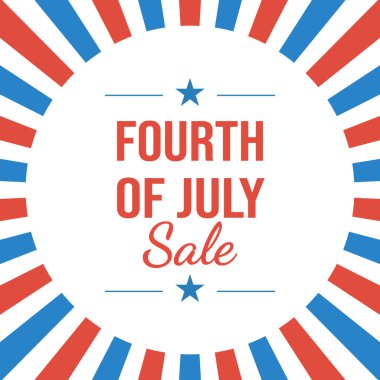 4 Temmuz indirimli poster ilanı veya sosyal medya postası tasarımı