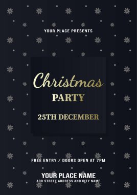 Christmas celebration best party poster flyer or social media post design
