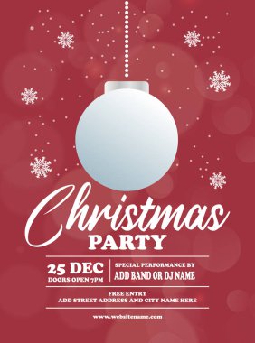 Christmas celebration party poster flyer or social media post design
