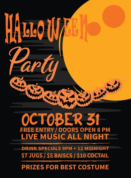 Halloween Party Celebration Flyer Poster Social Media Post Design Vecteurs De Stock Libres De Droits