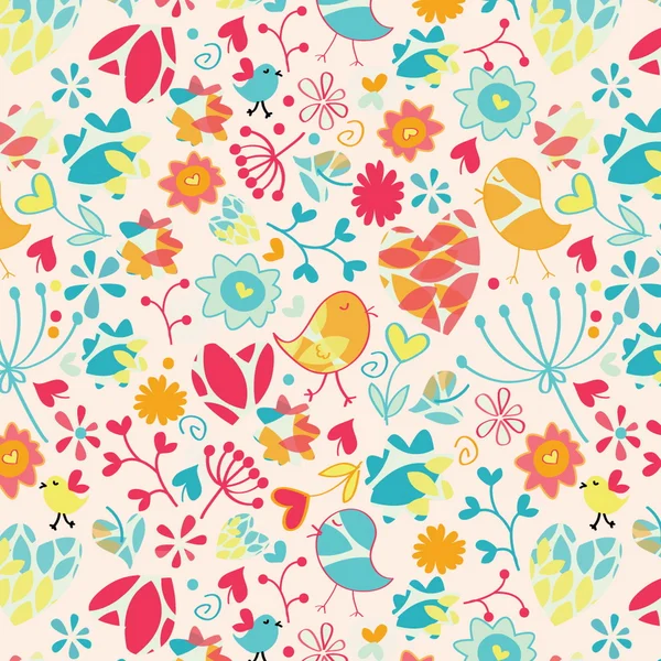 Seamless abstract floral pattern — Stock Vector