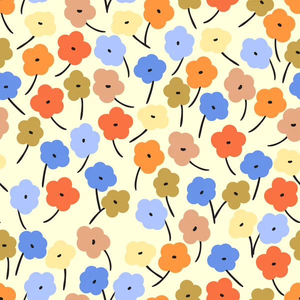 Seamless pattern with small flowers — Stock Vector