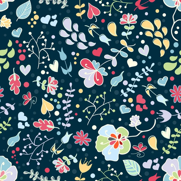 Vector floral seamless pattern — Stock Vector