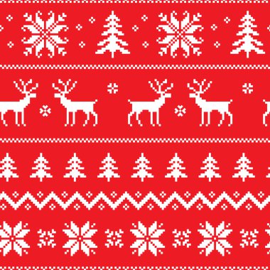 Seamless pattern with classical sweater design clipart