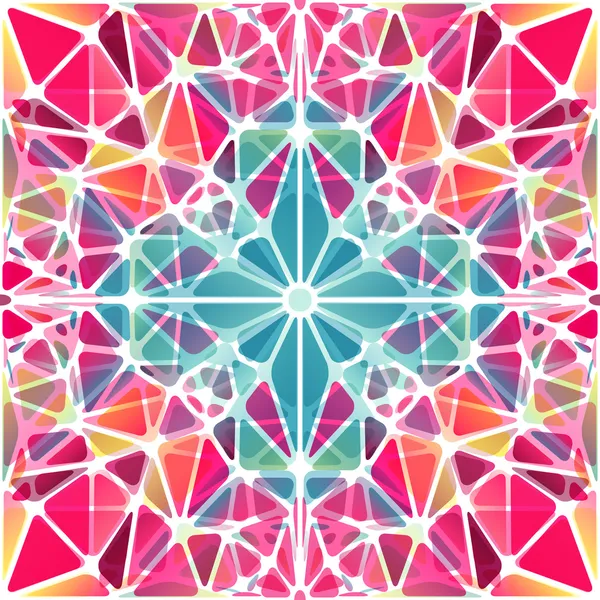 Абстрактный фон с треугольным рисунком, похожим на витражи — стоковый вектор