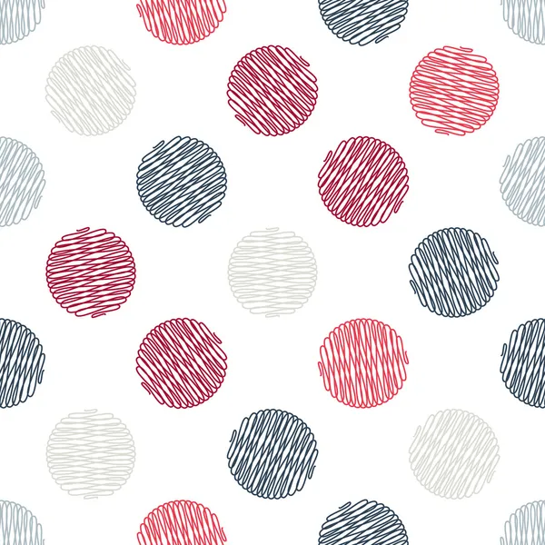 Naadloze patroon. polka dot textuur in doodle stijl. vectorillustratie — Stockvector