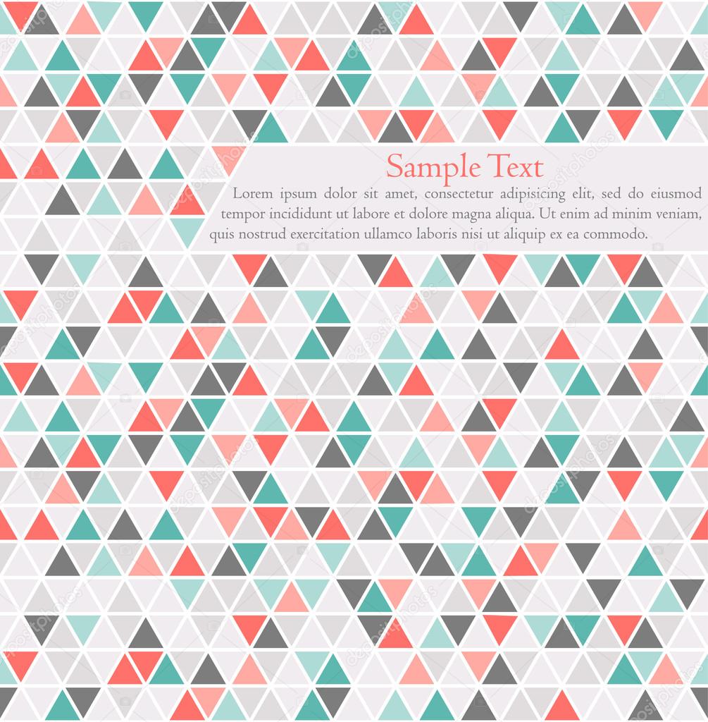 Triangle background card template
