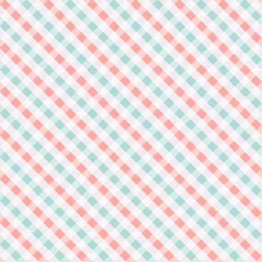 sorunsuz chekered desen, mercan ve turkuaz.