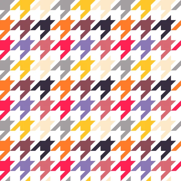 Houndstooth naadloze patroon, kleurrijke — Stockvector