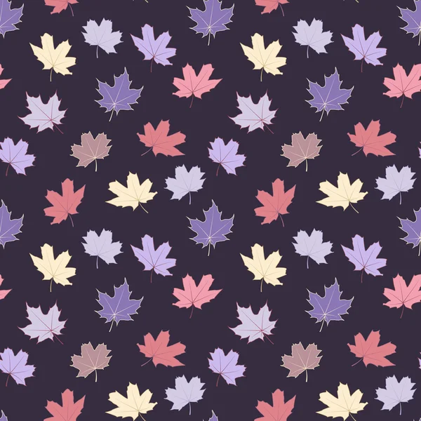 Seamless pattern with maple leaves — Stock Vector