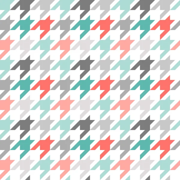 Houndstooth seamless mönster, färgglada — Stock vektor