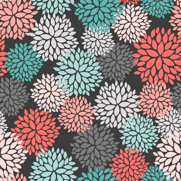 Seamless pattern of abstract flowers. — Stock Vector
